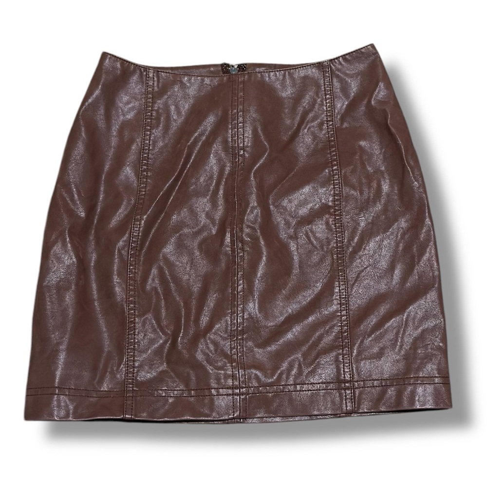 Free People modern femme vegan lined mini skirt